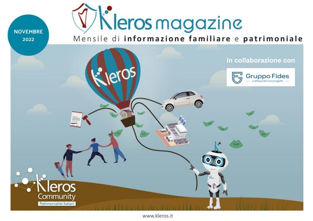 Gruppo Fides - Mensile Kleros Magazine Novembre 2022 - Consulenza Patrimoniale